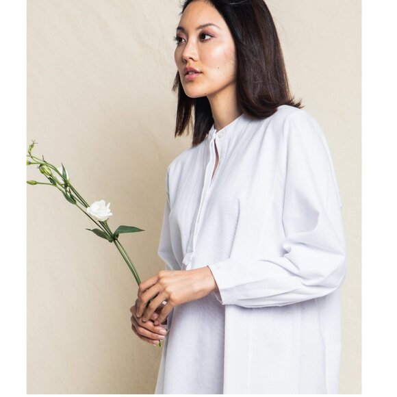 Women's Flannel Grace Nightgown in White - Picture 2 of 7